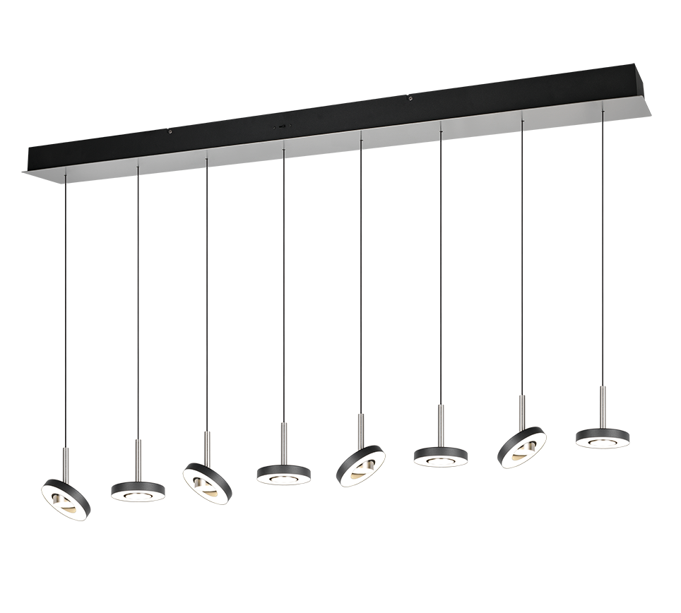 Lustra LED PREMIUM Suspendata Liniara SILVER MAXI GUANO Echivalent 700W