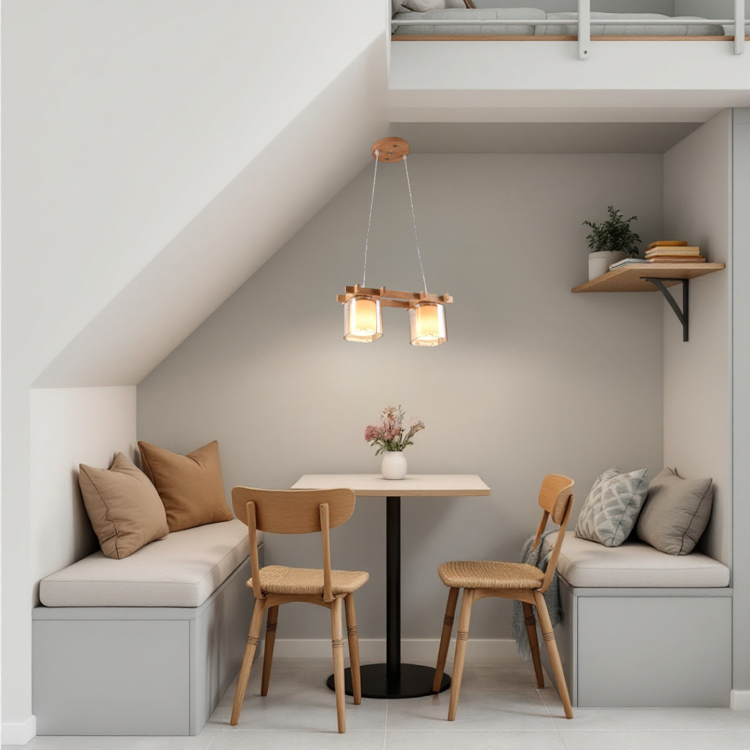 Lustra Lemn 2xE27 NovaWood