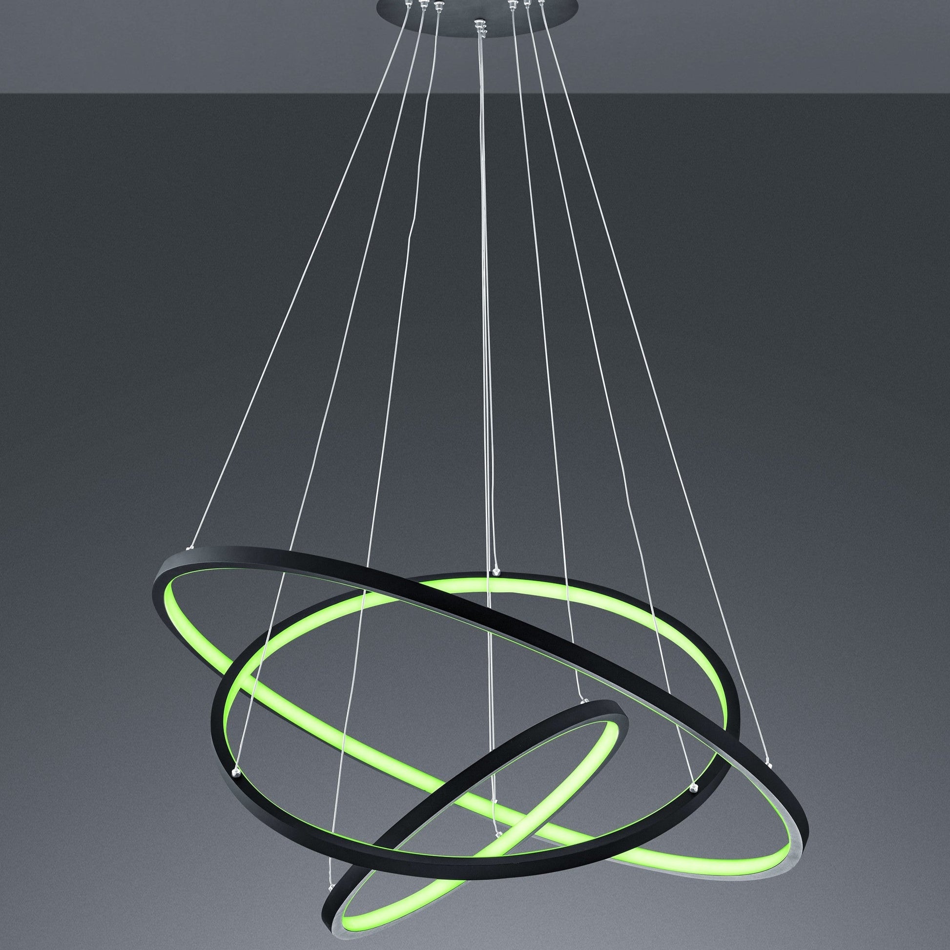 Lustra LED RGB-CCT AARON Black WIZ SMART Echivalent 1000W Telecomanda