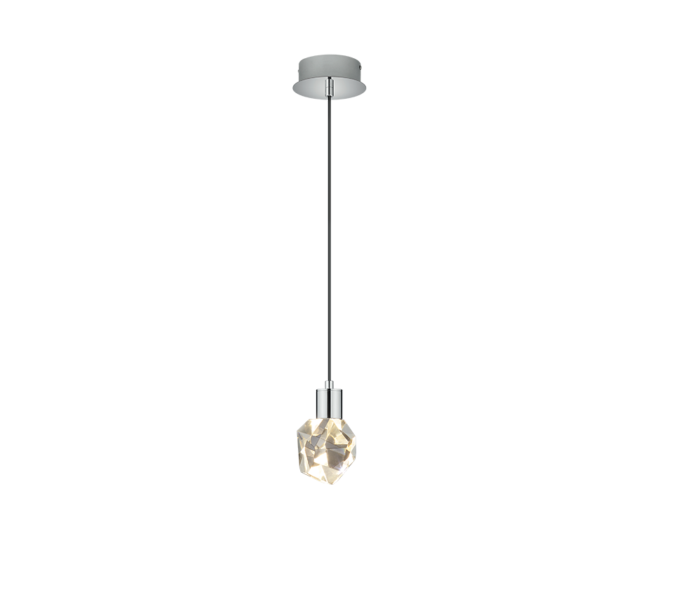 Pendul LED Premium VERANO Silver Crystal