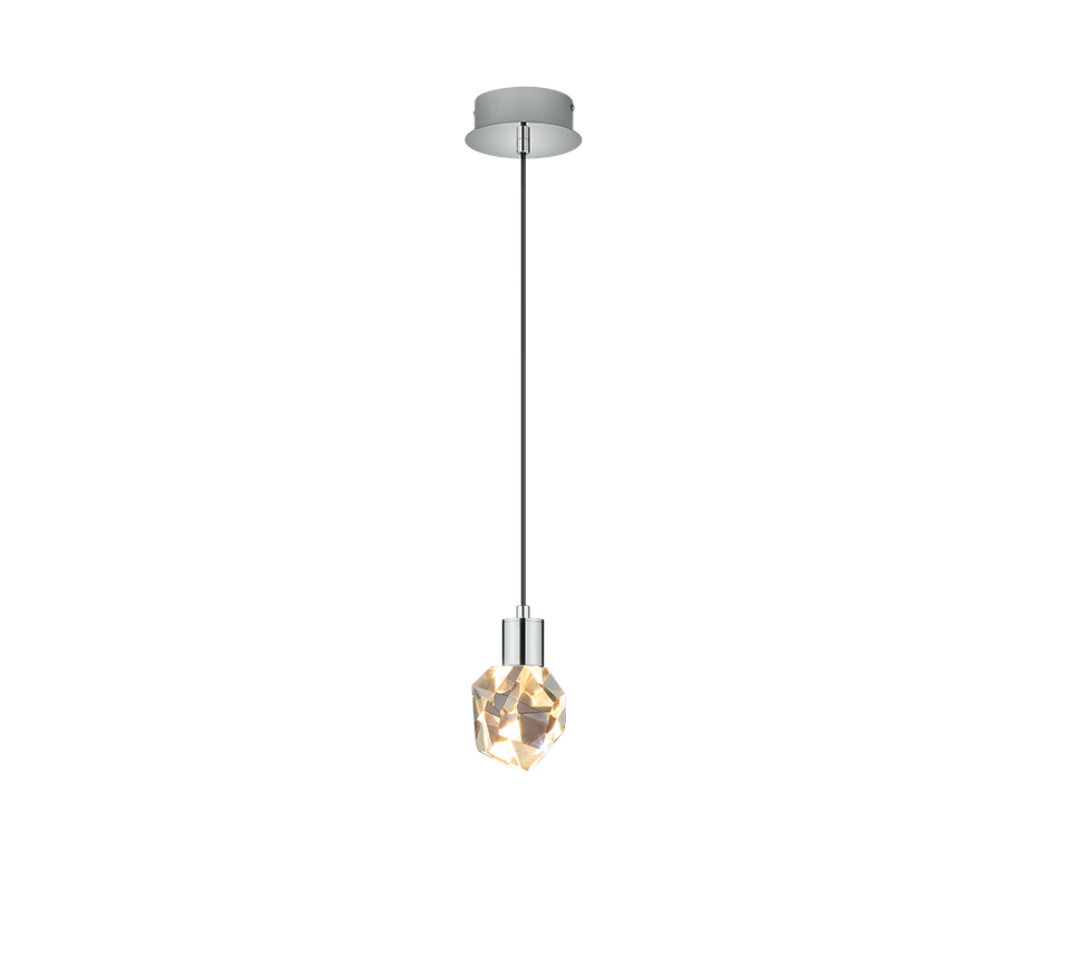 Pendul LED Premium VERANO Silver Crystal