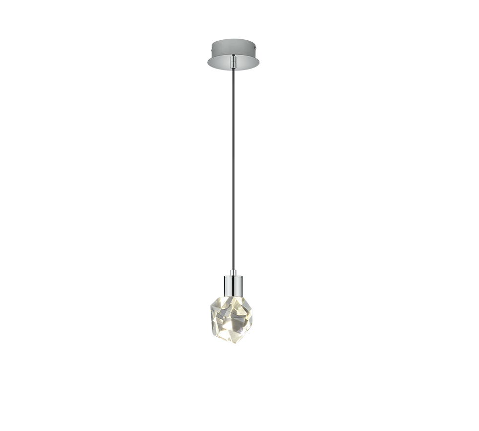 Pendul LED Premium VERANO Silver Crystal