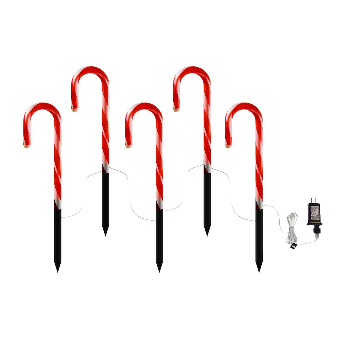Set 5 x Bastonase Candy LED de Craciun 70CM | IP44 | 10W