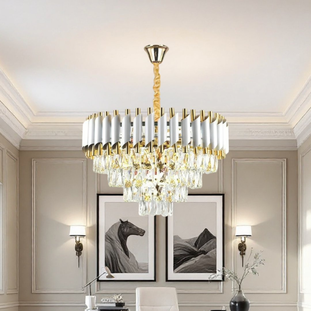 Candelabru Cristal WHITE PANTHER 50CM