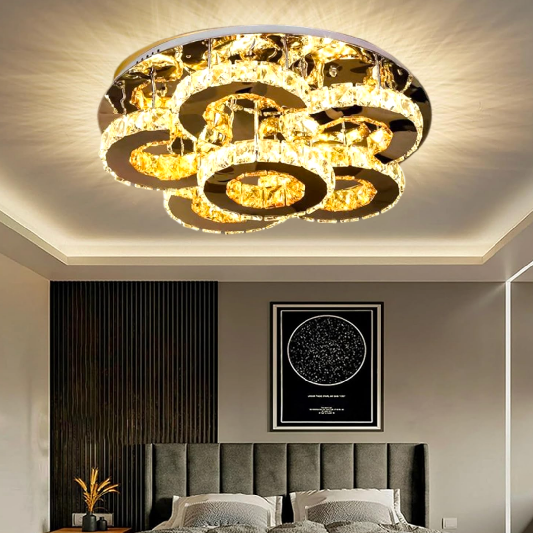 Lustra LED Cristal Aplicata  Elegance Aurora Telecomanda Echivalent 700W