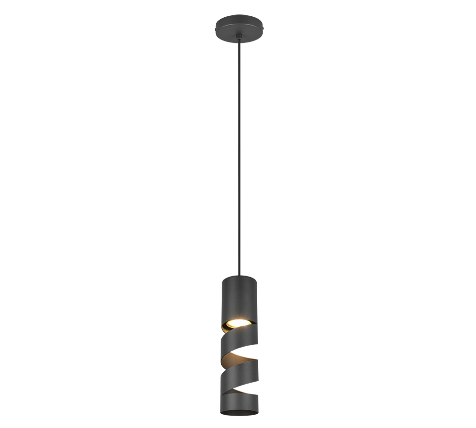 Pendul LED STREAM Black 1xGU10 NEAGRA / LUXURY Lighting Fixtures