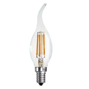 Bec LED E14 4W Filament Flacara Transparent