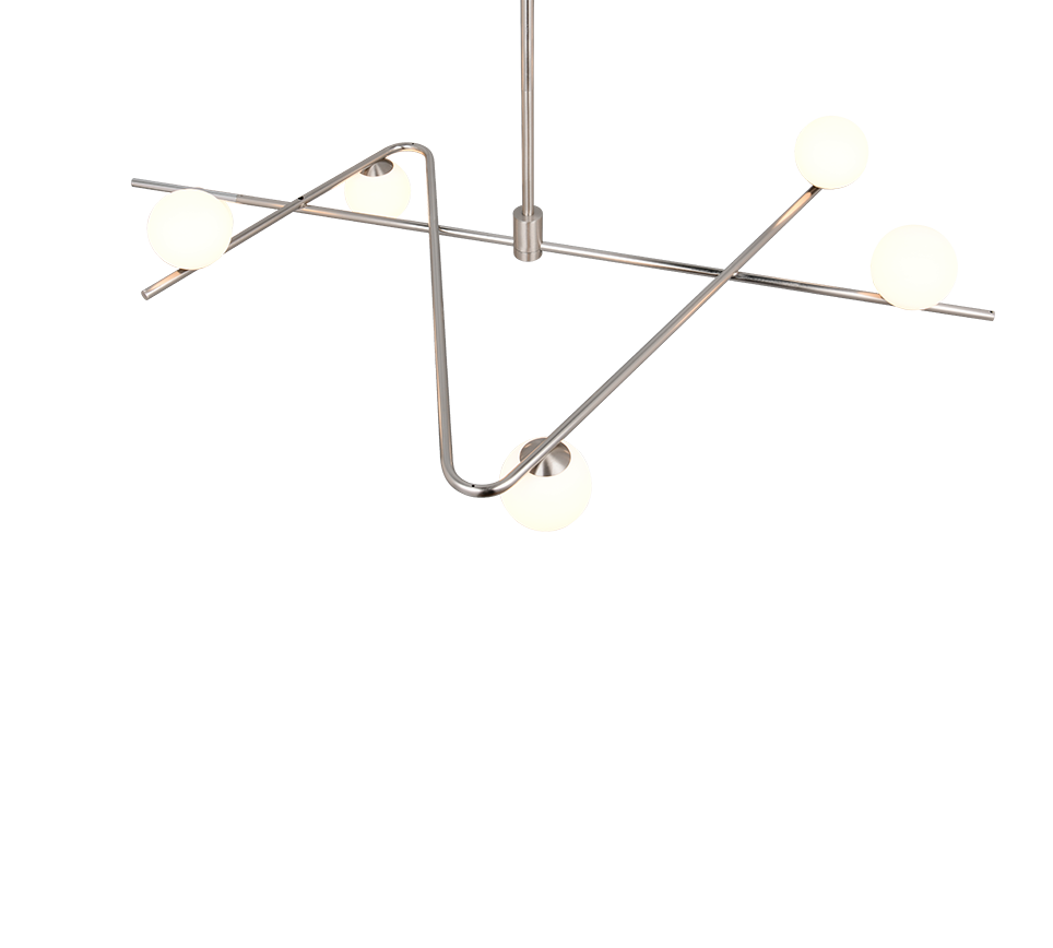 Lustra Premium Flaming Silver 6xG9