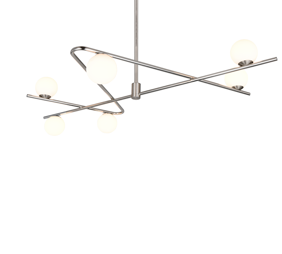 Lustra Premium Flaming Silver 6xG9