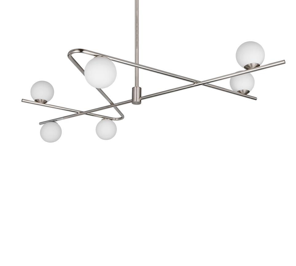 Lustra Premium Flaming Silver 6xG9