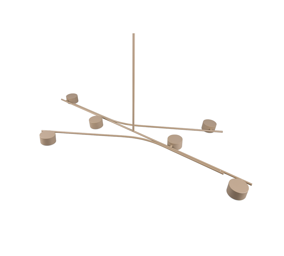 Lustra Suspendata Premium GRAND CODA Bej 6xGX53