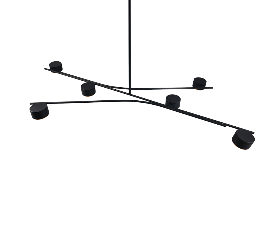 Lustra Suspendata Premium GRAND CODA Neagra 6xGX53