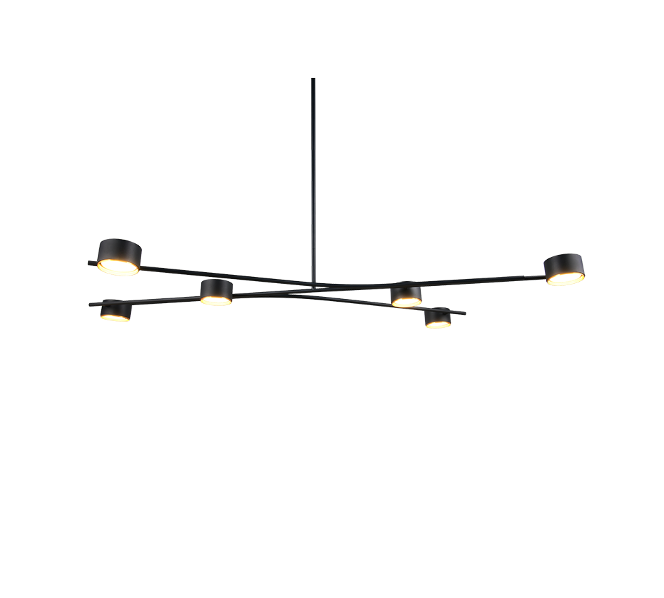 Lustra Suspendata Premium GRAND CODA Neagra 6xGX53