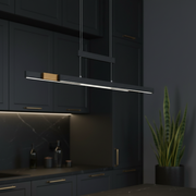 Lustra LED Suspendata Black&Gold 150CM ENZO Echivalent 350W Liniara