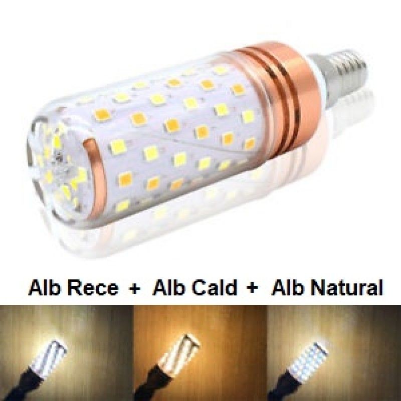 Bec LED E14 16W Corn / 3 functii lumina / Echivalent 120W