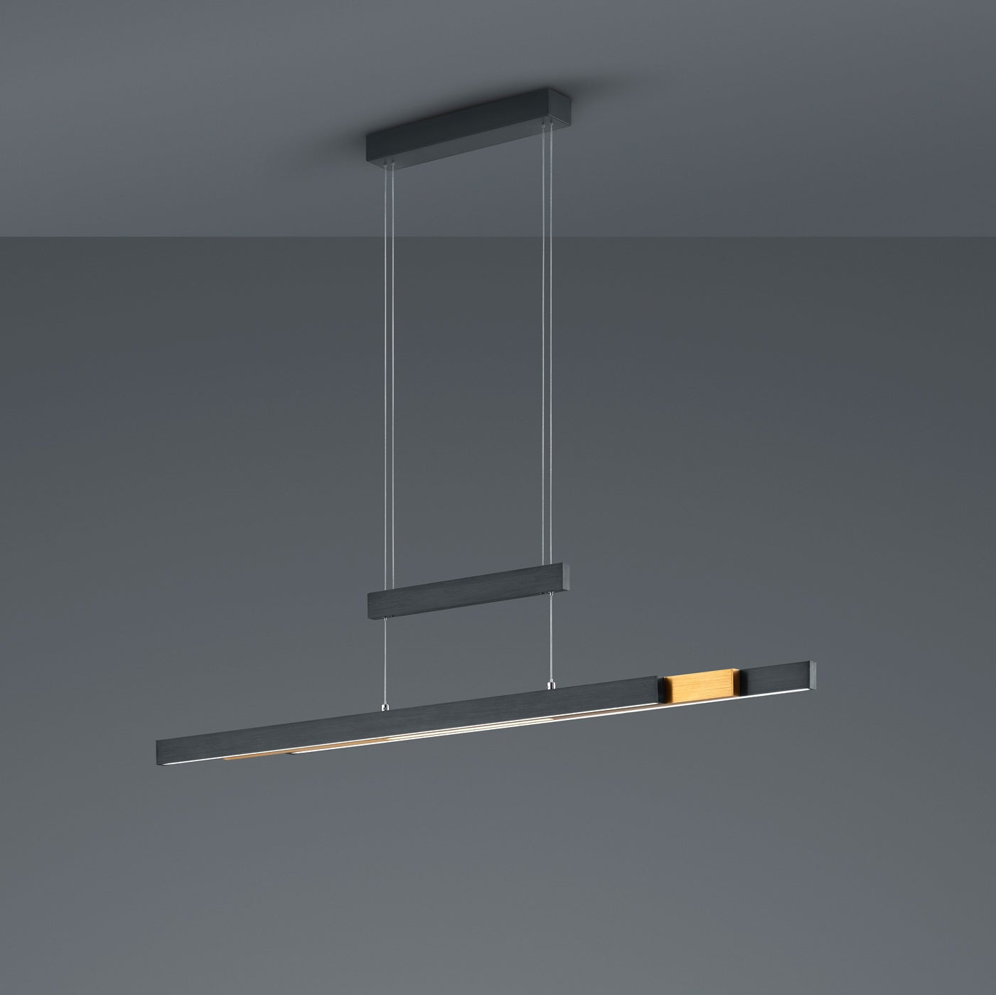 Lustra LED Suspendata Black&Gold 150CM ENZO Echivalent 350W Liniara