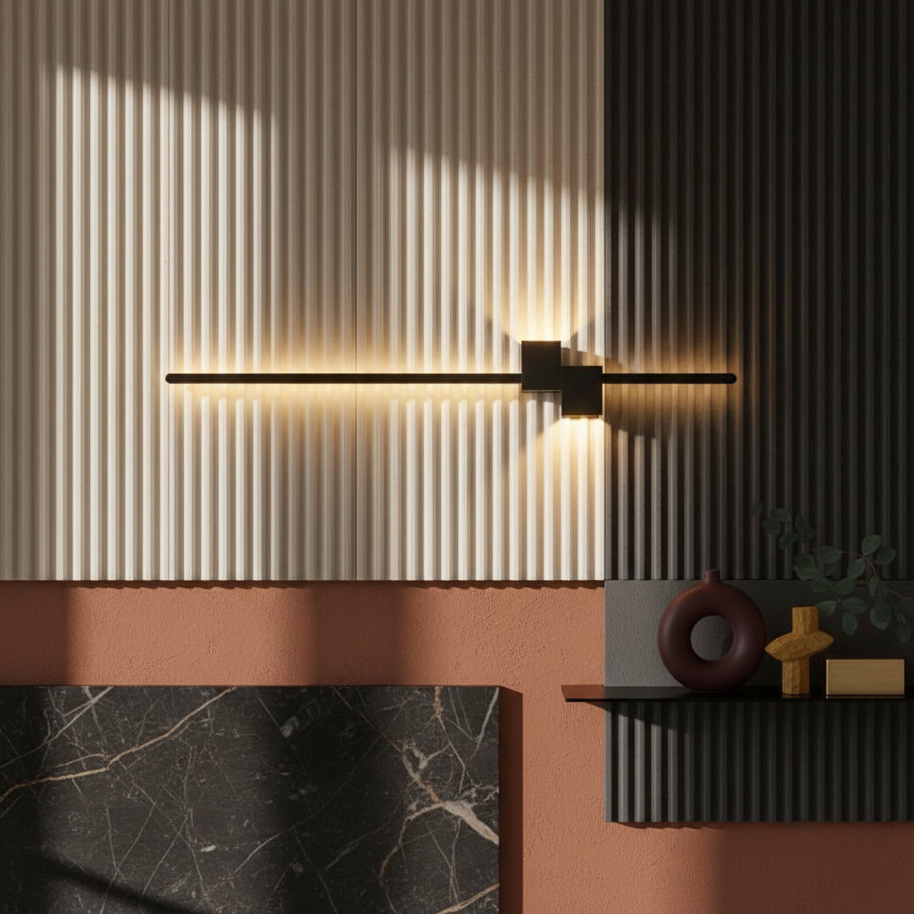 Aplica LED MILO LINES 38W Neagra Echivalent 300W