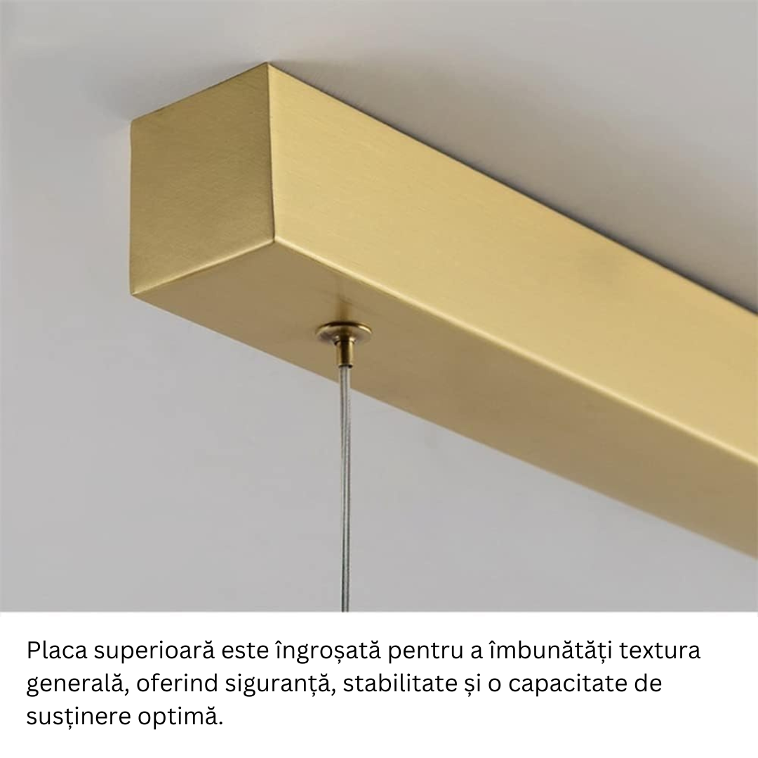 Lustra LED Suspendata 36W Elegant Office Gold Echivalent 300W