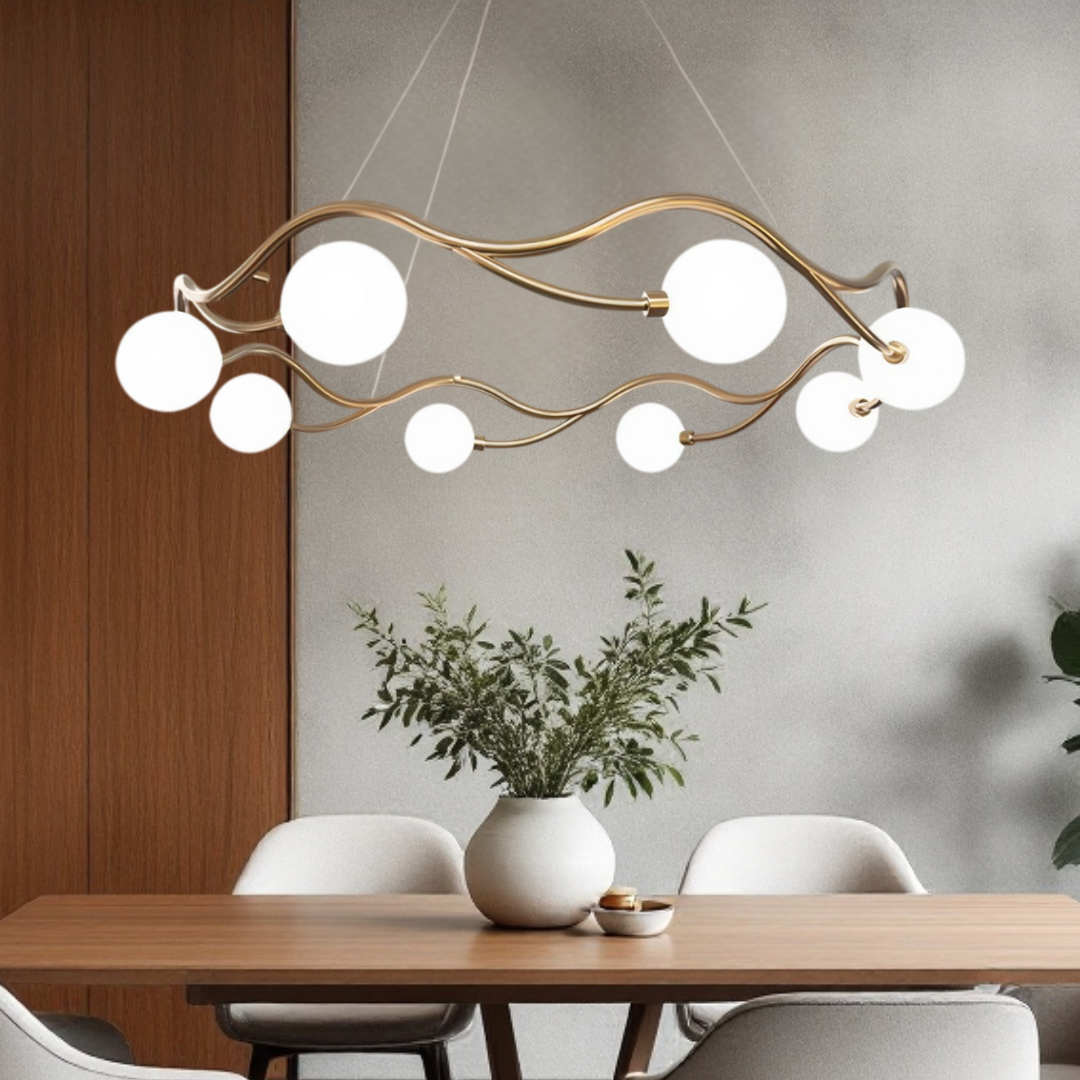 Lustra Abajur MAT GOLD Elven Ring 8xG9 60cm