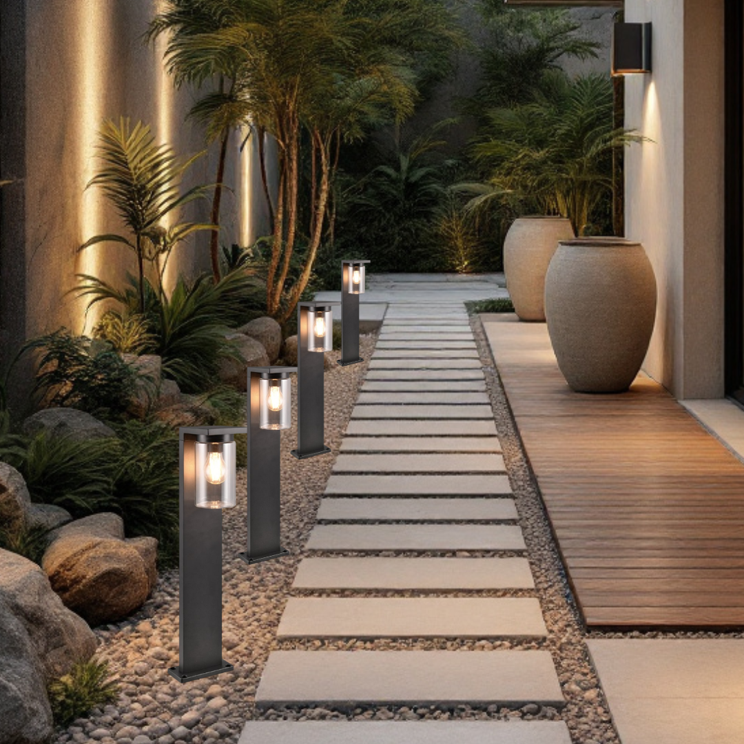 Stalp Ornamental ARDILA Finisaj Negru 65CM 1XE27