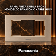 Rama Priza Dubla Bronz Monobloc Panasonic Karre Plus