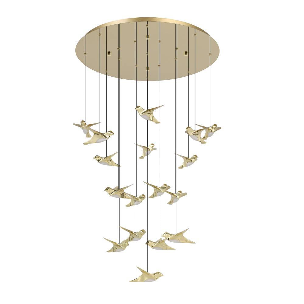 Lustra LED Suspendata Luxury PARATEBUENO GOLD Echivalent 600W