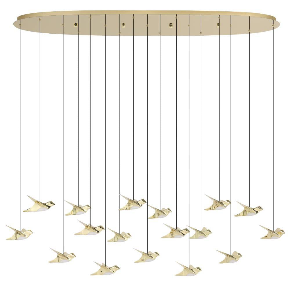 Lustra LED Liniara Suspendata Luxury PARATEBUENO GOLD Echivalent 600W