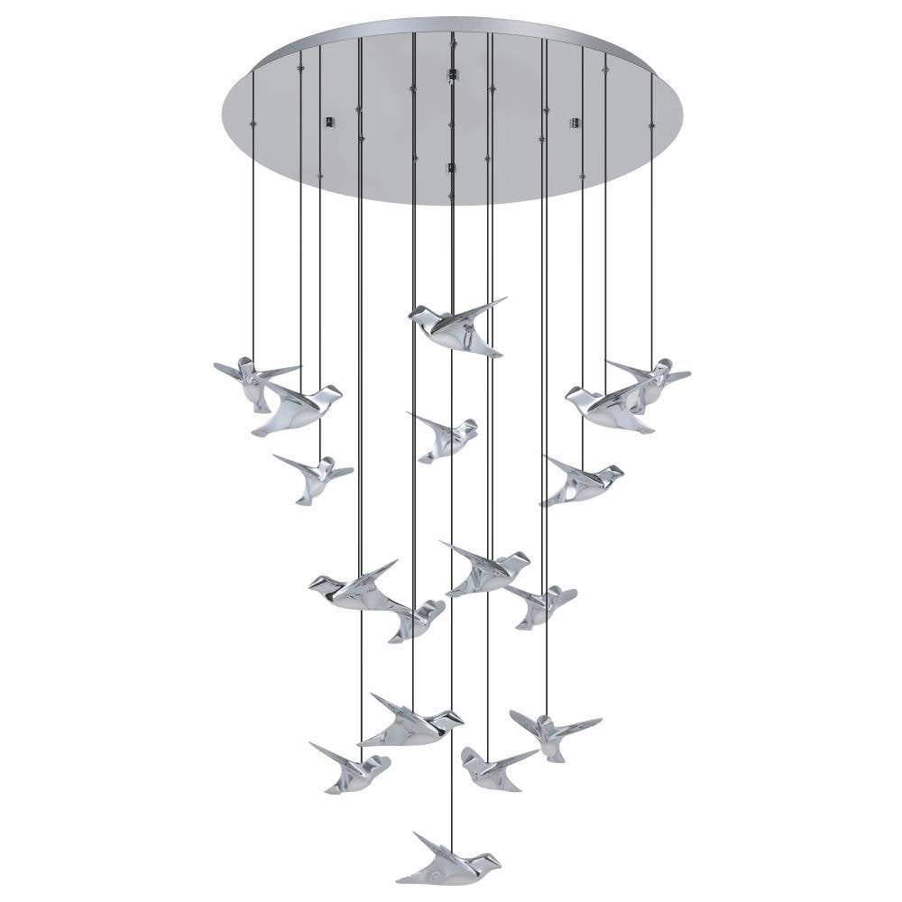Lustra LED Suspendata Luxury PARATEBUENO SILVER Echivalent 600W