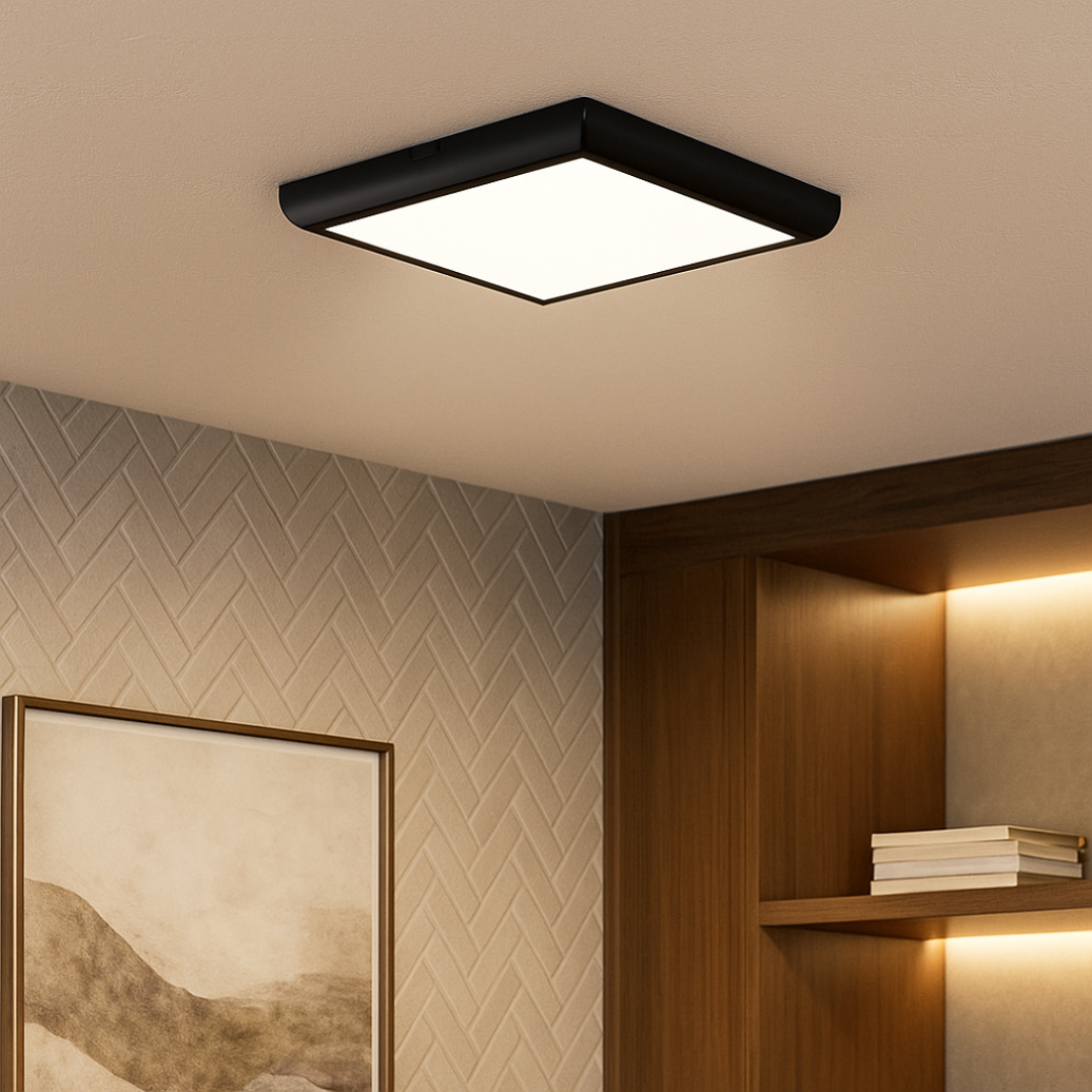 Plafoniera LED 20W 3 Functii Square Black 22CM / 20W / 3 FUNCTII led ceiling light