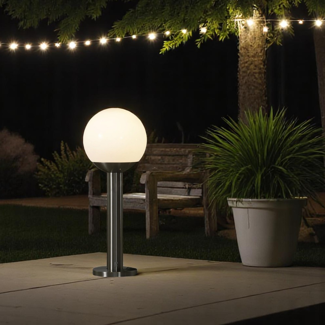 Stalp Ornamental de Gradina NISIA-Z LED E27 9W IP44 900266 ARGINTIE / STALP ORNAMENTAL EXTERIOR LAMP