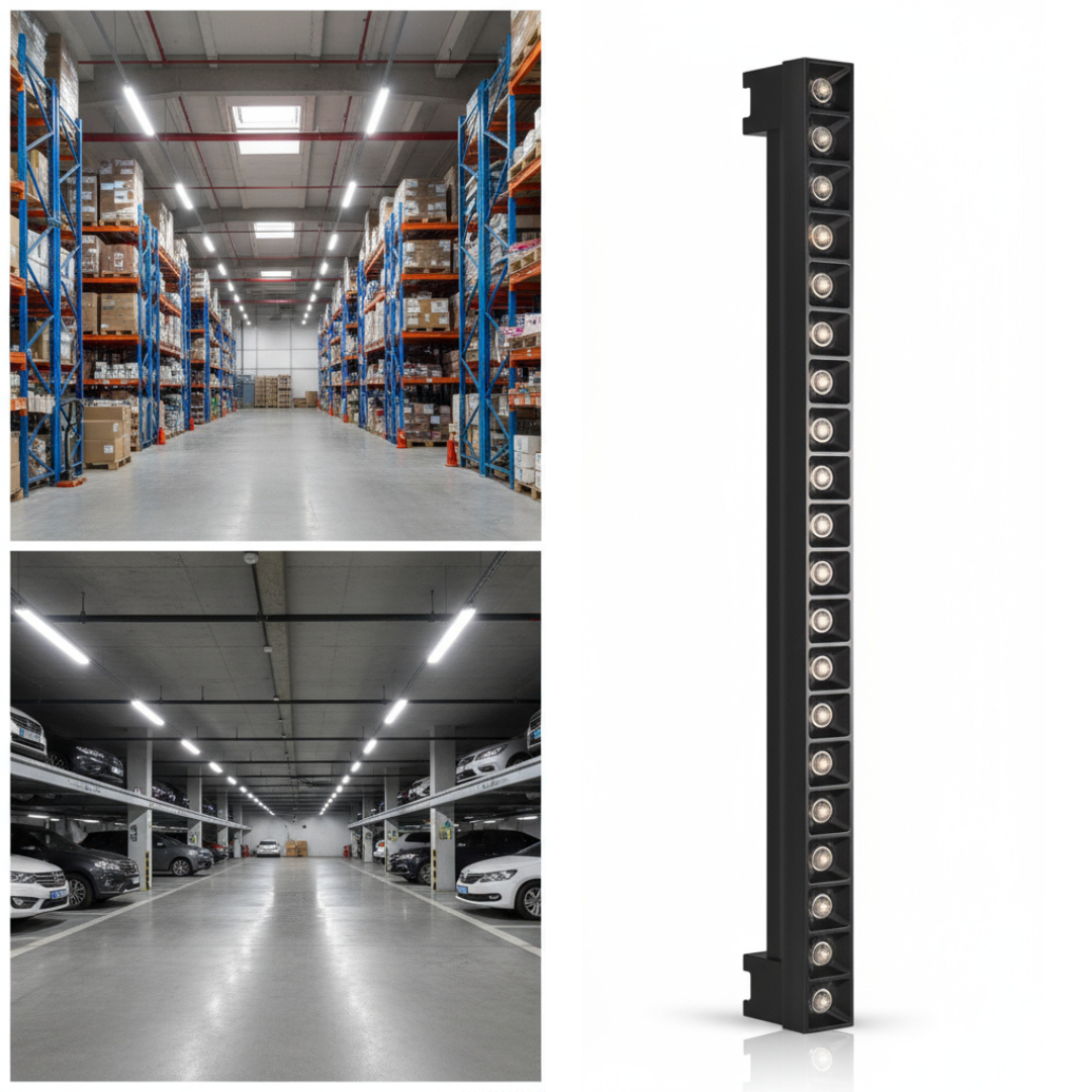 Spot LED Sina Magazin Liniar 22W 58cm Negru