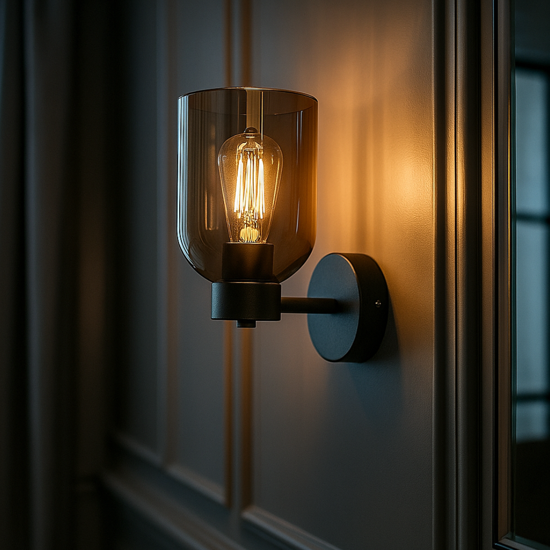 Aplica Perete Smokey Neagra Abajur fumuriu