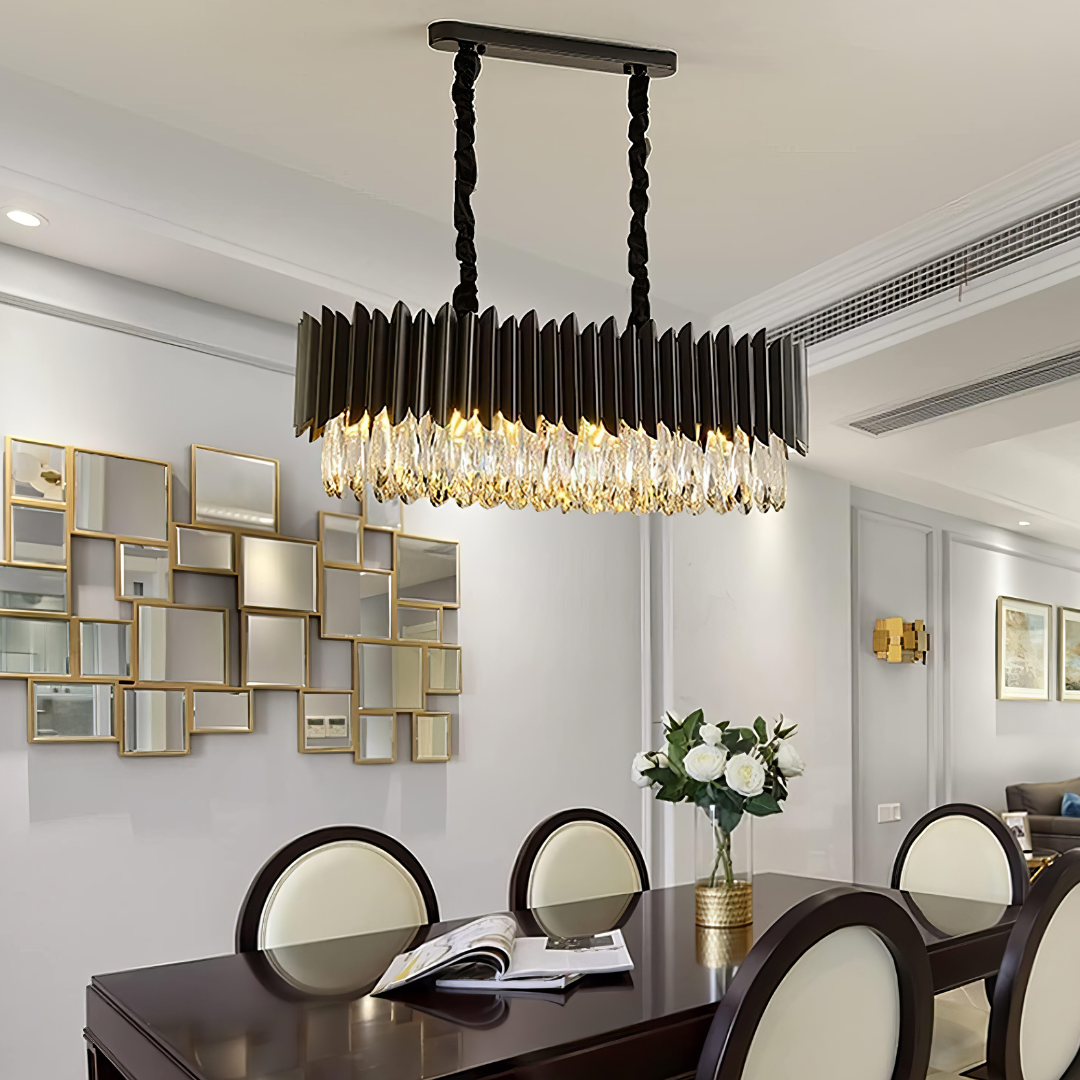 Candelabru Cristal 80x35cm Black Extravaganza 8xE14