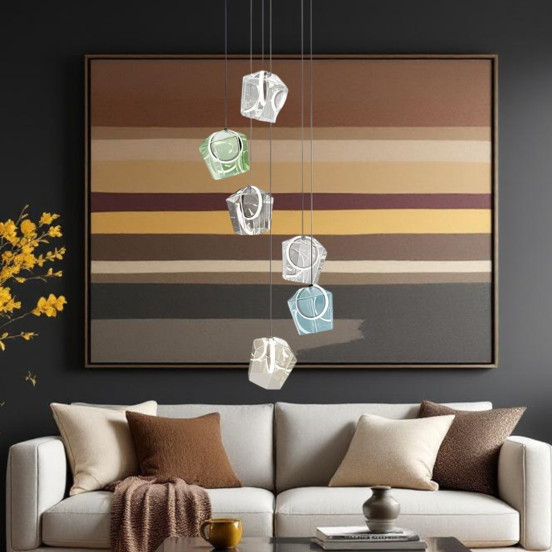Lustra LED Suspendata Luxury Color Glass