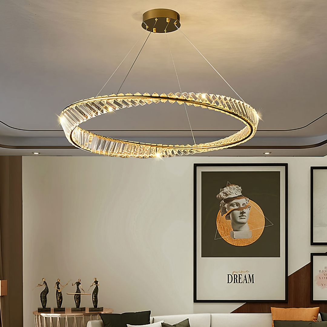 Lustra LED Cristal Suspendata EnVogue cu Telecomanda