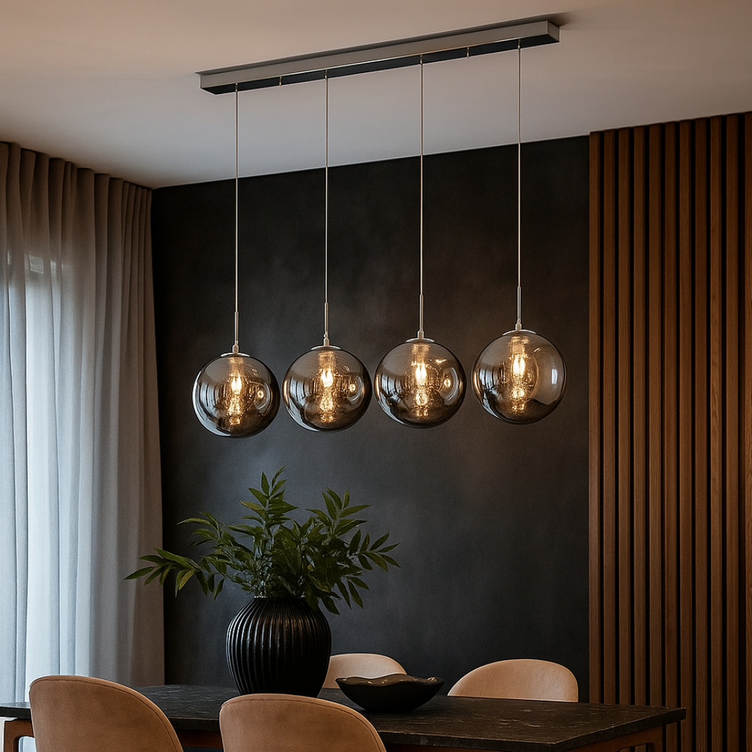 Lustra Abajur Suspendata 4xG9 Chrome ARGINTIE / ABAJUR Lighting Fixtures