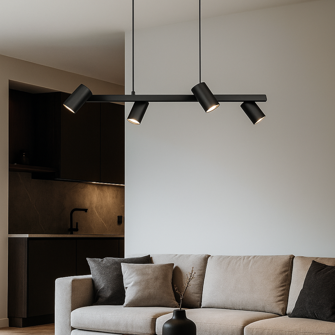 Lustra Suspendata cu 4 Spoturi MARLEY Black 4xGu10