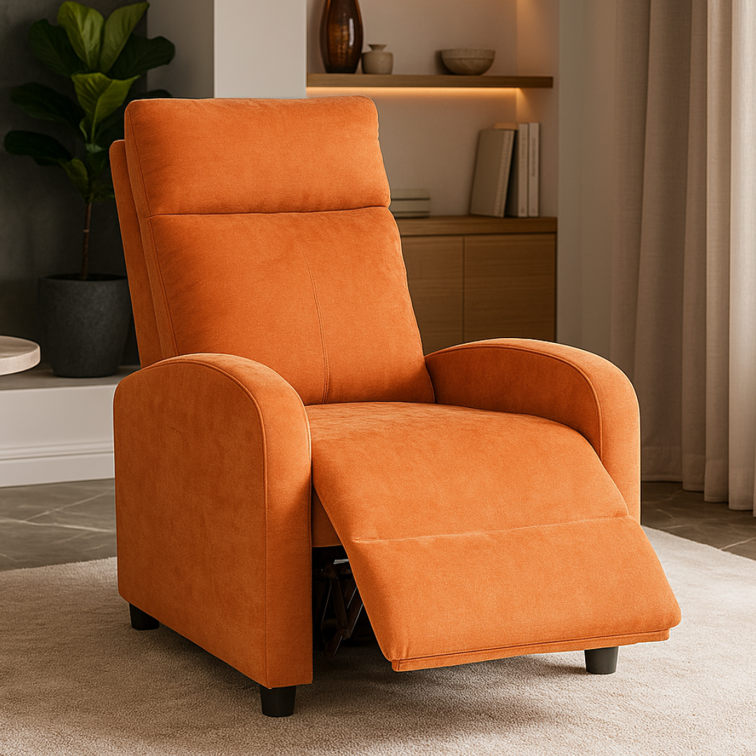 Fotoliu Recliner Stofa Portocaliu