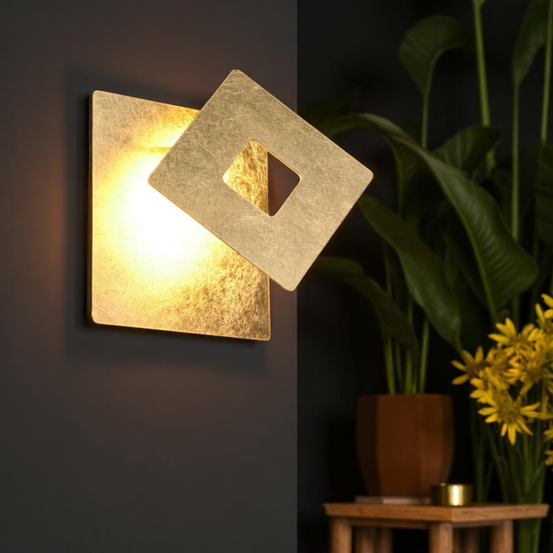 Aplica LED Luxury Square Gold LEANO