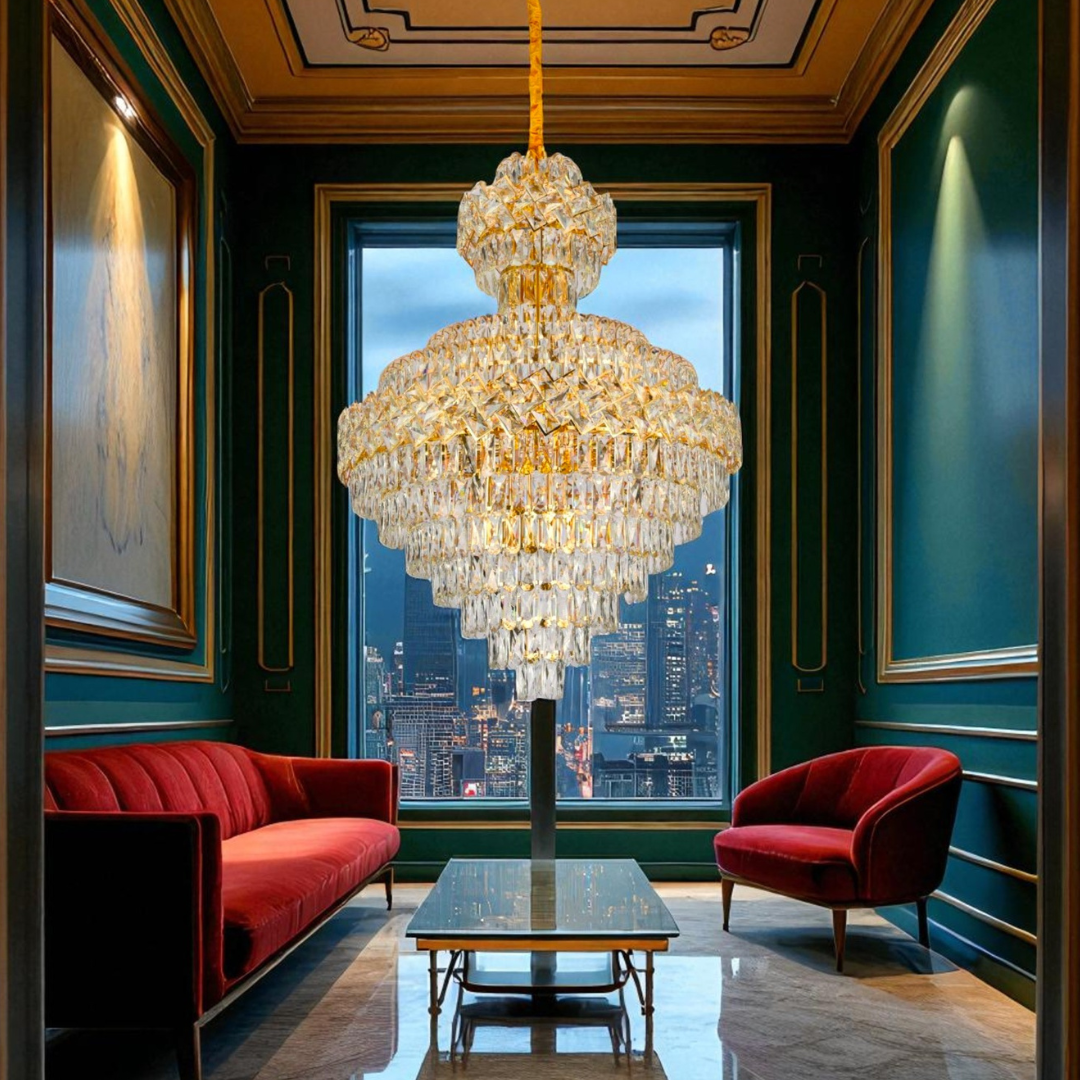 Candelabru Cristal Malli Gold Grande Luxury 80x110CM