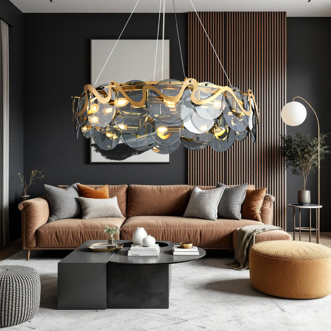 Candelabru Maxi HARA Gold 10xE14 Ø75CM