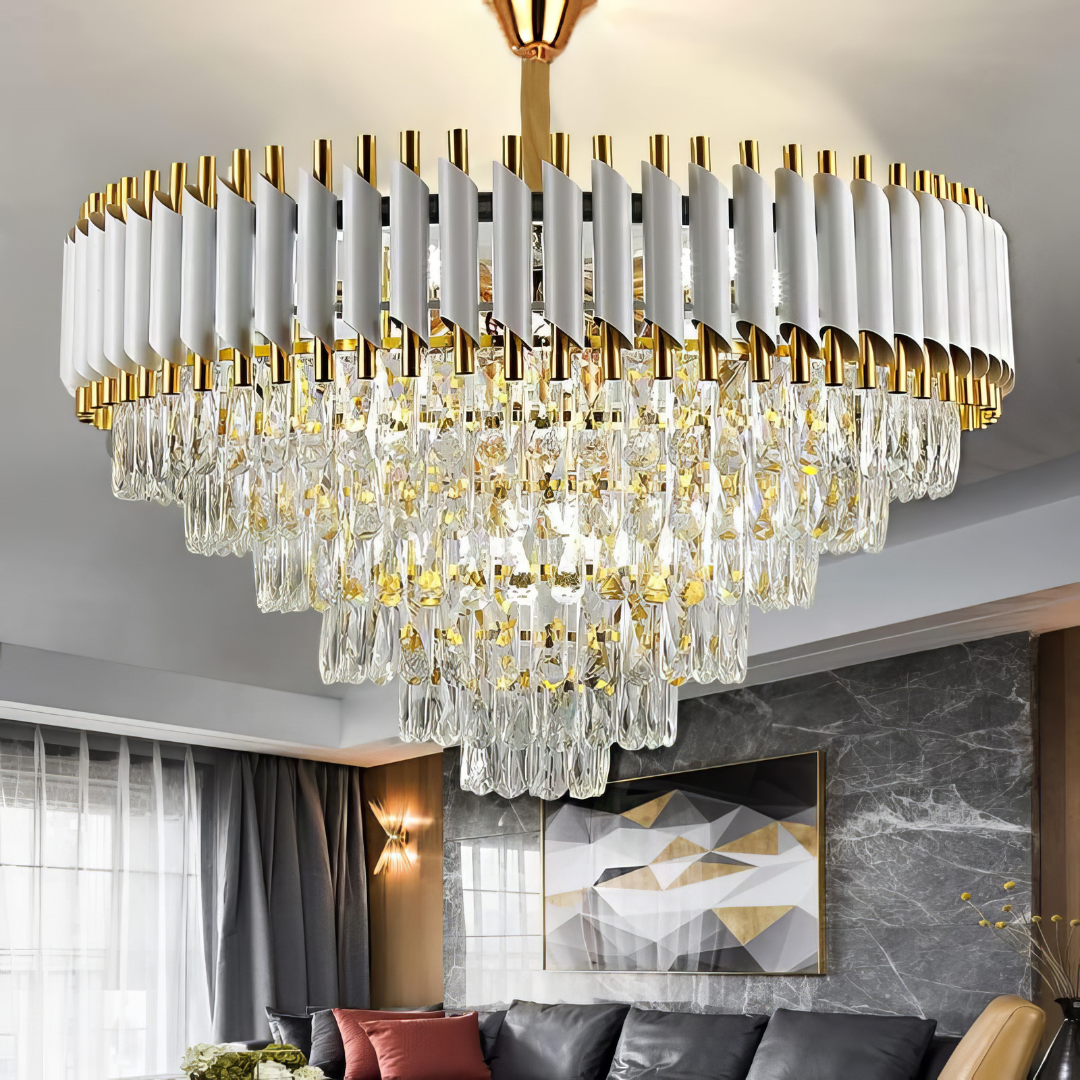 Candelabru Cristal WHITE PANTHER 75CM