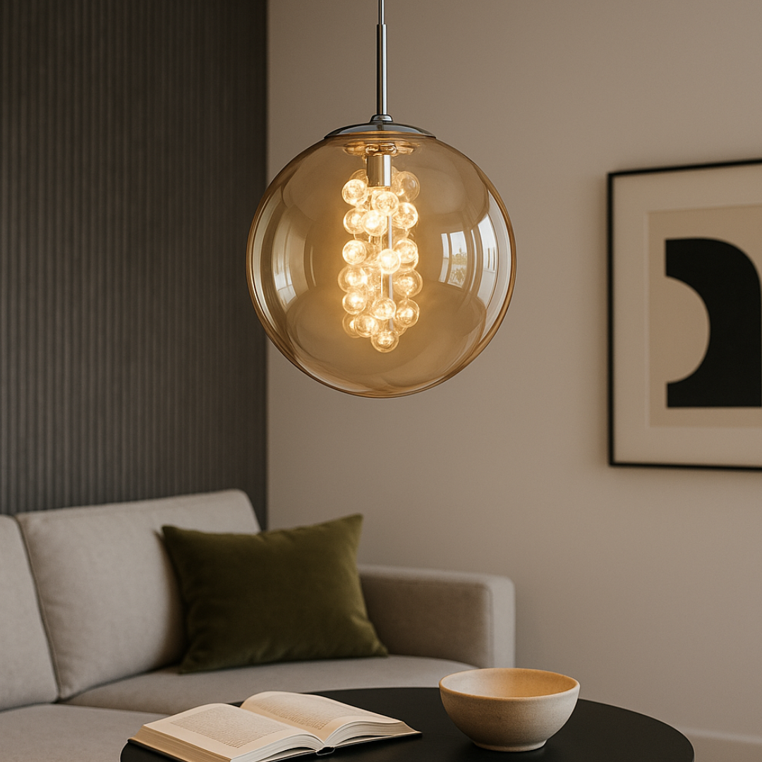 Pendul Abajur Transparent LIMA 1xG9 Chrome