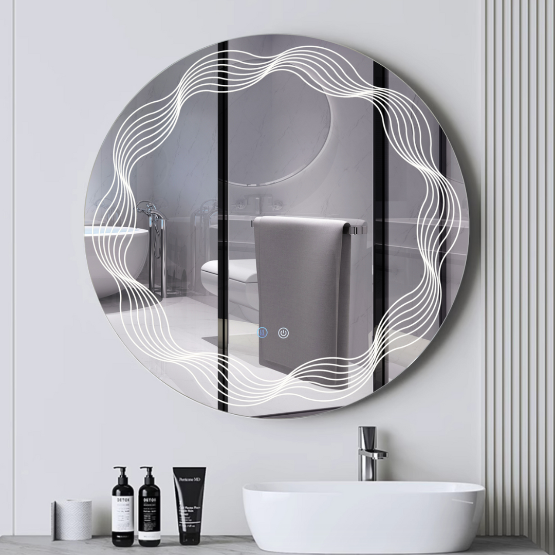 Oglinda LED Rotunda 60cm, Dezaburire si Touch E26S