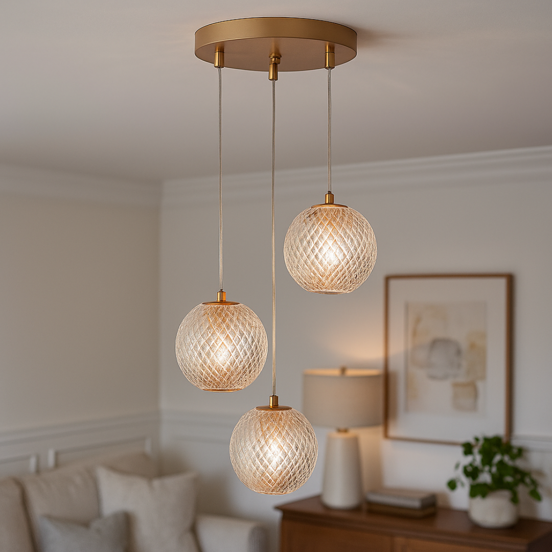 Lustra Abajur 3xG9 Cebolla Gold