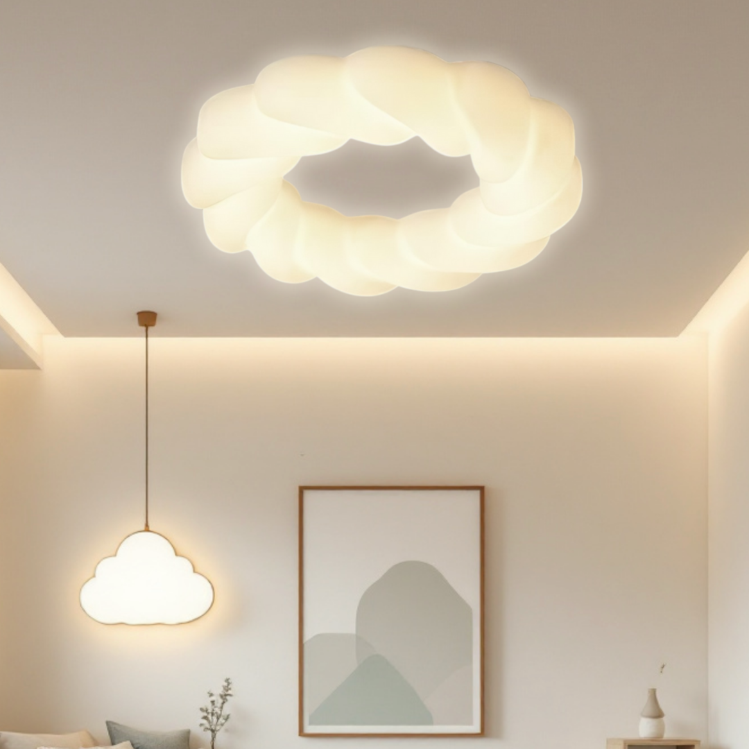 Lustra LED 120W Fluffy Cloud Telecomanda Echivalent 600W