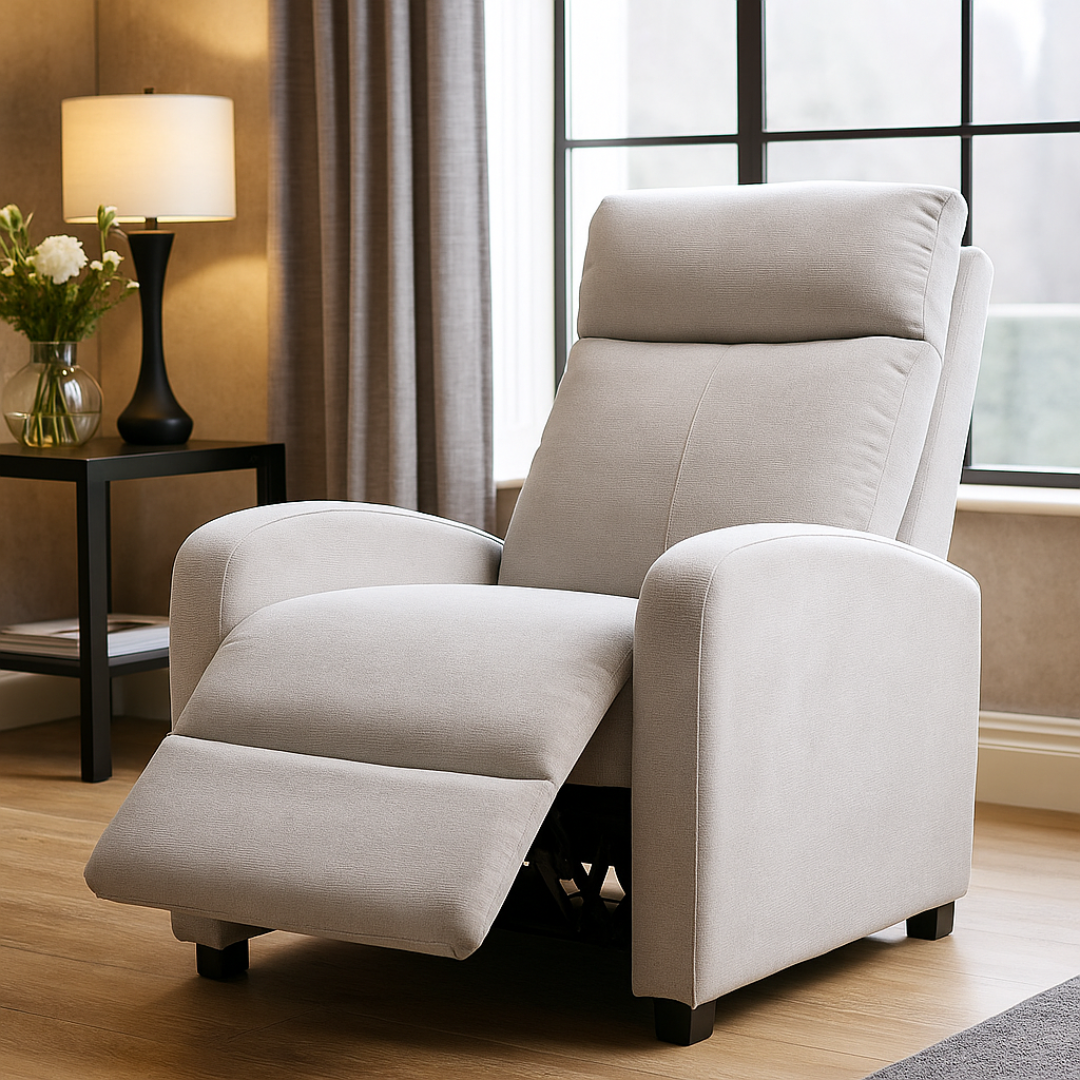 Fotoliu Recliner Stofa Gri