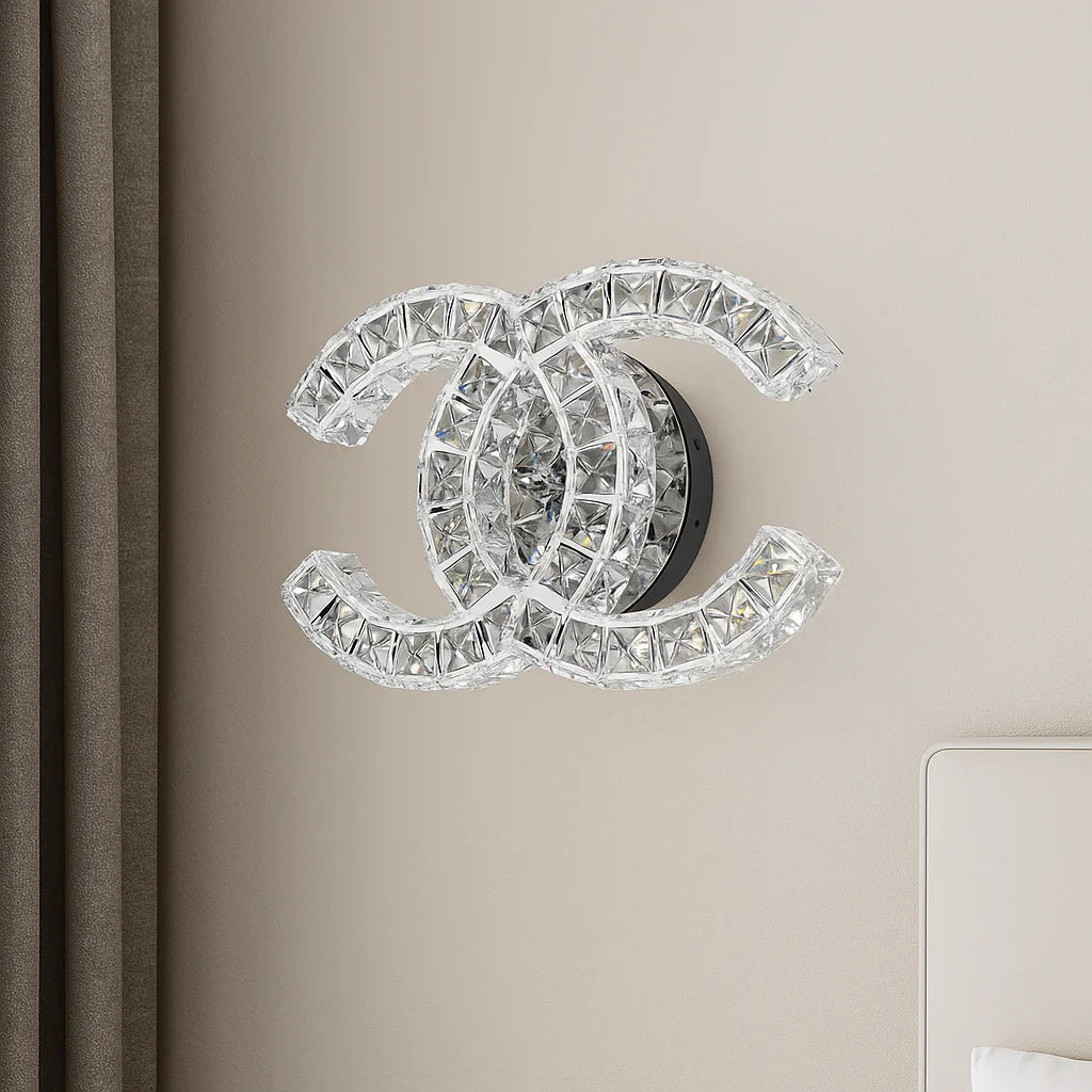Aplica LED CRISTAL Double C Silver