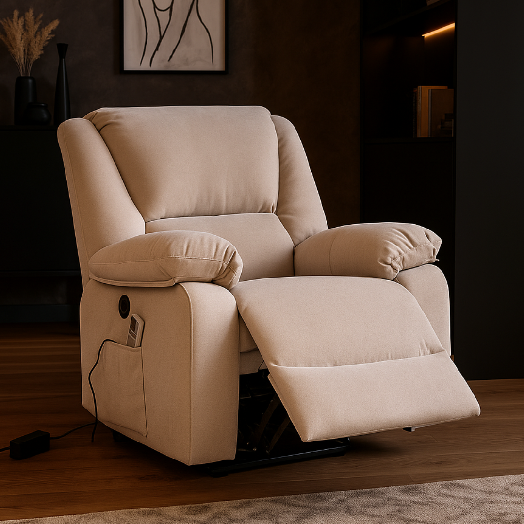 Fotoliu cu Masaj si Incalzire Recliner Electric Gri