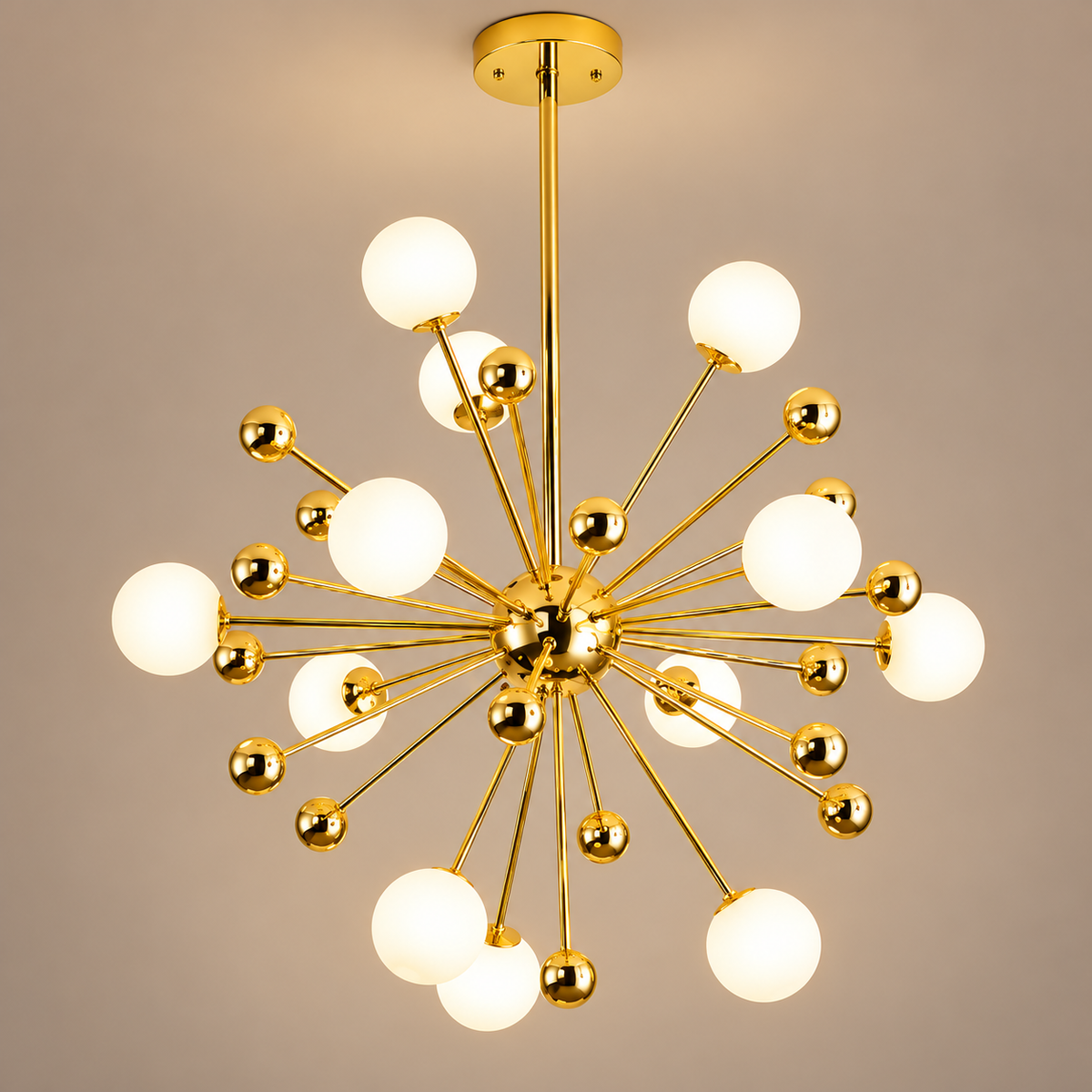Lustra Suspendata Neuron GOLD Abajur MAT 11xG9